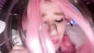 My stupid stepsister got stuck in the washing machine and I fucked her