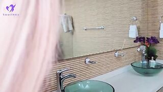 I spy on my stepson in the shower and get a huge load in my Ass