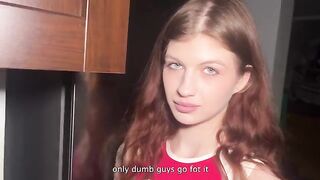 A student fucks her stepdad hard in a steamy Russian role-play scene