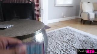 Gina Valentina does the lap dance for the first time with her stepbrother