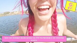 A foreign girl exposing herself at night, an Italian wife by day, documentary-style porn
