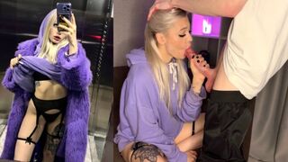 I met a girl in the elevator and she got flooded with cum