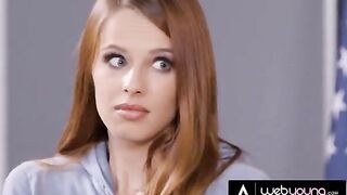 Redhead detective fucks Jillian Janson in the classroom