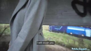 A sexy Russian babe got fucked by the Public Agent in a steamy outdoor encounter