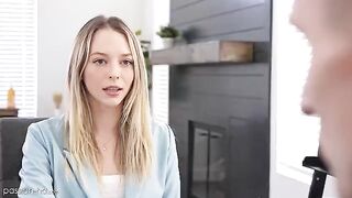 Skinny babe Lily Larimar needs a job, she will do everything to get it
