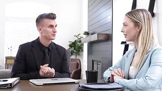 Skinny babe Lily Larimar needs a job, she will do everything to get it