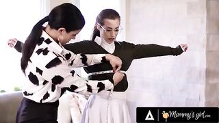 Penny Barber, dominant stylist, tames shy teen with lust