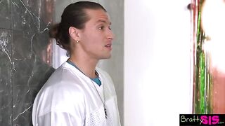 Maria Kazi swaps cum with Lulu Chu in a steamy stepbrother scene
