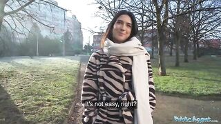 A beautiful European girl, a biology student, met a guy and had sex with him