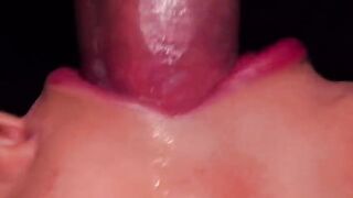 Best condom milking blowjob with intense ASMR action