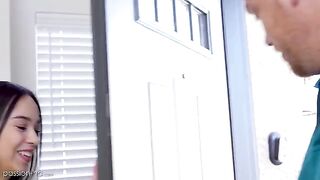 Petite spinner Dakota Tyler gets smashed by a huge dick in HD