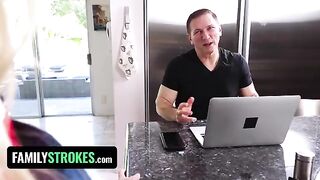 Pervert stepdad fucked petite stepdaughter Chloe Rose daily
