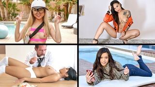 Little Asian Cuties Compilation with Ember Snow, Honey Gold, Lulu Chu & Vina Sky