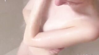 We shower, massage each other, and have sex over the couch in this steamy homemade video