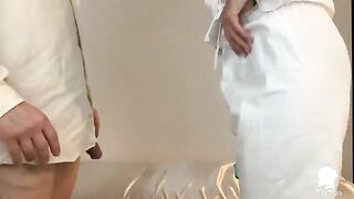 A nurse visits the patient with erection problems in this exclusive Italian anal sex scene