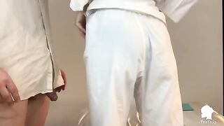 A nurse visits the patient with erection problems in this exclusive Italian anal sex scene