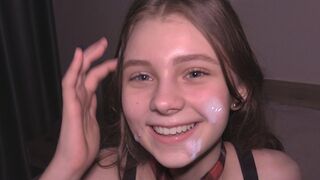 College cutie gets her pussy filled with sticky sperm