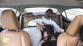 Frecklemonade's face gets messy with cum in a hot interracial threesome