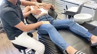 A hot doctor checked the girl’s mouth and stuffed it with his cock