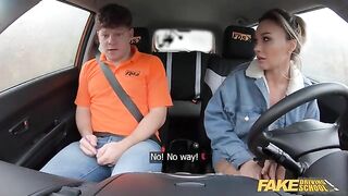 A cheating wife with big tits gets fucked hard by her driving school instructor