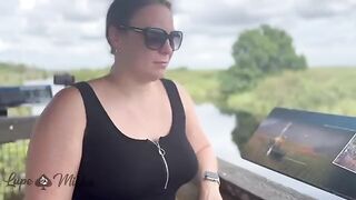 Outdoor sex with real amateur couple at the Alligator Alley Rest Stop