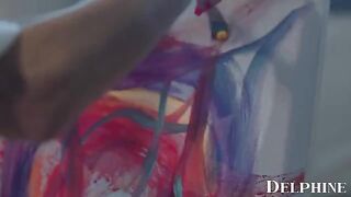 Art student learns more than art from his sexy teacher Silvia