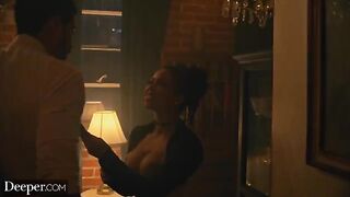 Kinky burlesque dancer Kira gets creampied at a wild party
