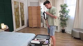 I caught my Colombian friend wanking in my panties