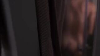 A girl took a bath and her neighbor peeped through the wall