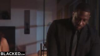 Daddy’s away, Jennie gets a big black cock in her tight Asian pussy