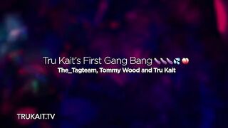 First gangbang for Latina teen Tru Kait, known for her intense performances