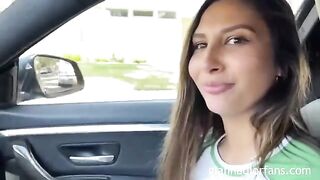 A cute girl was picked up and fucked by a fan with intense passion