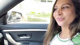 A cute girl was picked up and fucked by a fan with intense passion