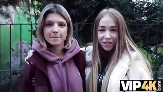 First time double penetration for a Hungarian babe
