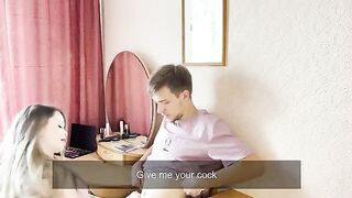 Skinny babe Polly Dollie gets her pussy filled with cum
