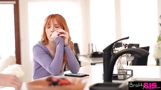 Redhead stepsis Madi Collins asks her bro to treat her with intensity, aka a real man
