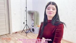 A stepmom tries to seduce a young guy with a big cock