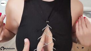 The girl is looking for excuses to get fucked by using her pussy
