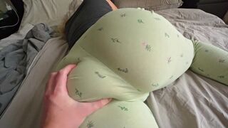 A thick ass girl was sensually fucked when her panties were on the side
