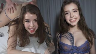 Dirty college teens get punished with rough sex