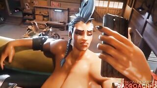 Junker Queen is anal gapping Mei’s asshole in this Overwatch scene