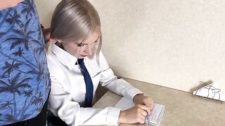 A cute girl was fucked by her nice tutor