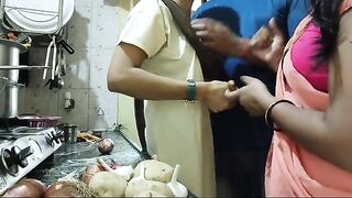 Two guys fucked their hot stepmom in an Indian threesome