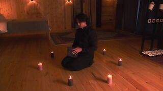 A priest exorcises a demon from the sexy body of a hot MILF