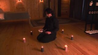 A priest exorcises a demon from the sexy body of a hot MILF
