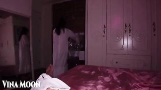 The guy saw how the sister changed her clothes and got aroused