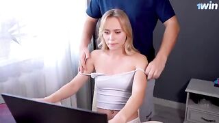 I made a massage for my step sister streamer and it ended with sex