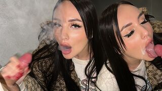 Girl makes a blowjob on the street and gets caught by her boyfriend