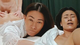 An Asian stepmom is exhausted and needs some help to unwind