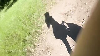 A cutie got fucked in the middle of the woods by a muscular guy